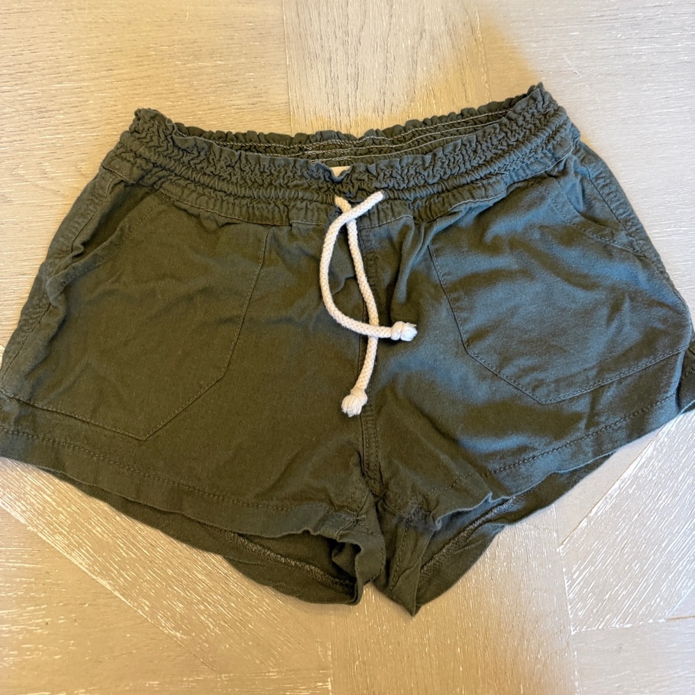 Olive Women's Casual Shorts with Drawstring